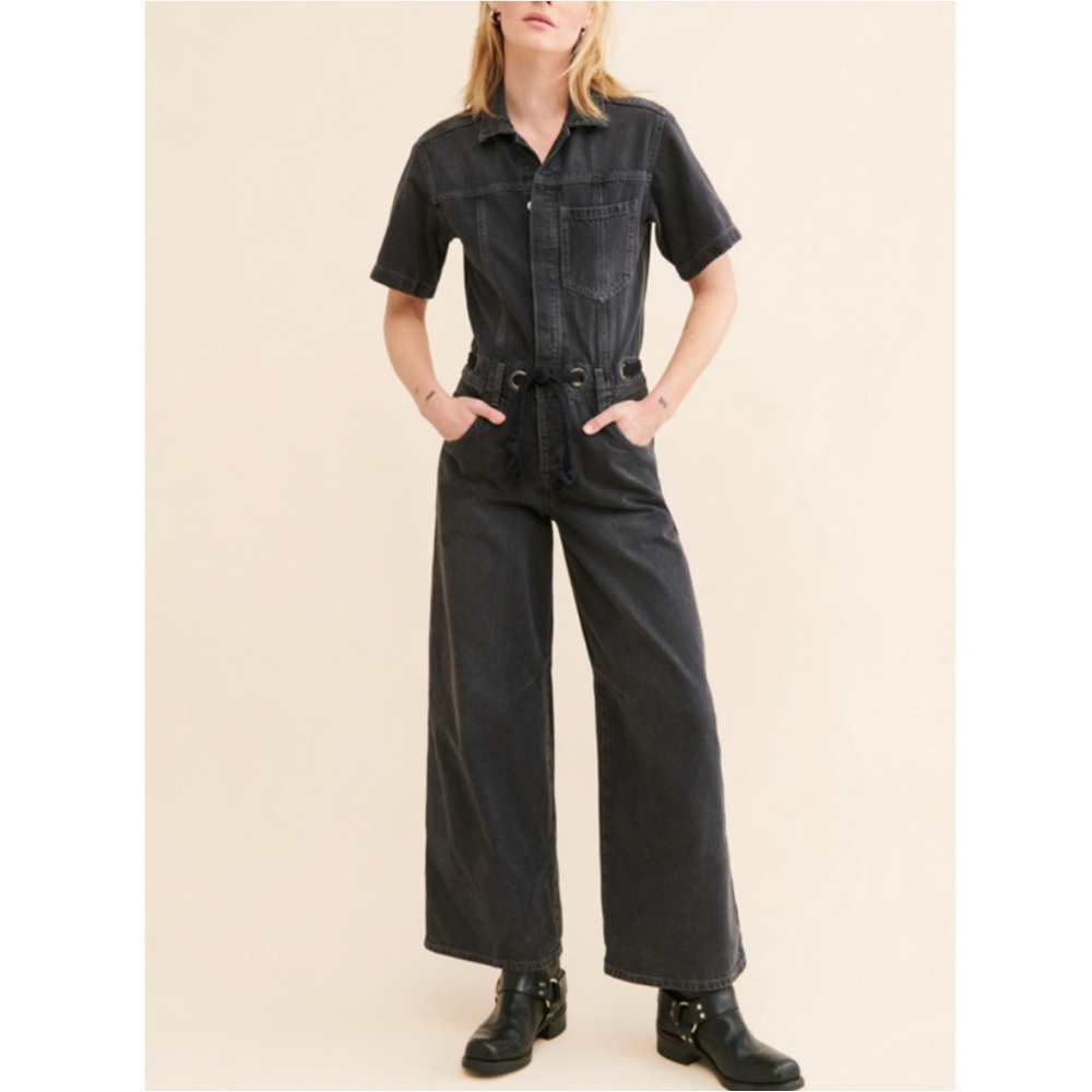 Free People Edison Wide Leg Coverall - Picture 2 of 9